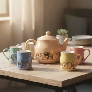 the-grand-sawari-ceramic-teapot-with-6-colorful-set
