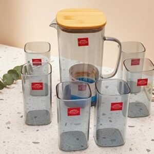 crystal-glass-pitcher-set-with-bamboo-lid-6-square-drinking-glasses