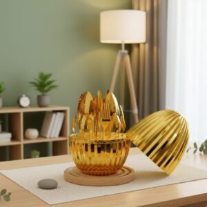 Empire Ribbed Gold Flatware Set- 24 pcs