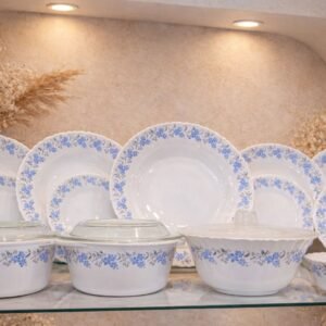 Midnight Blossom Blue Floral - 61 Pieces Dinnerware Set