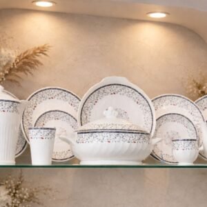 "Morning Meadow" Blue & White Floral - 64 Pieces Dinnerware Set